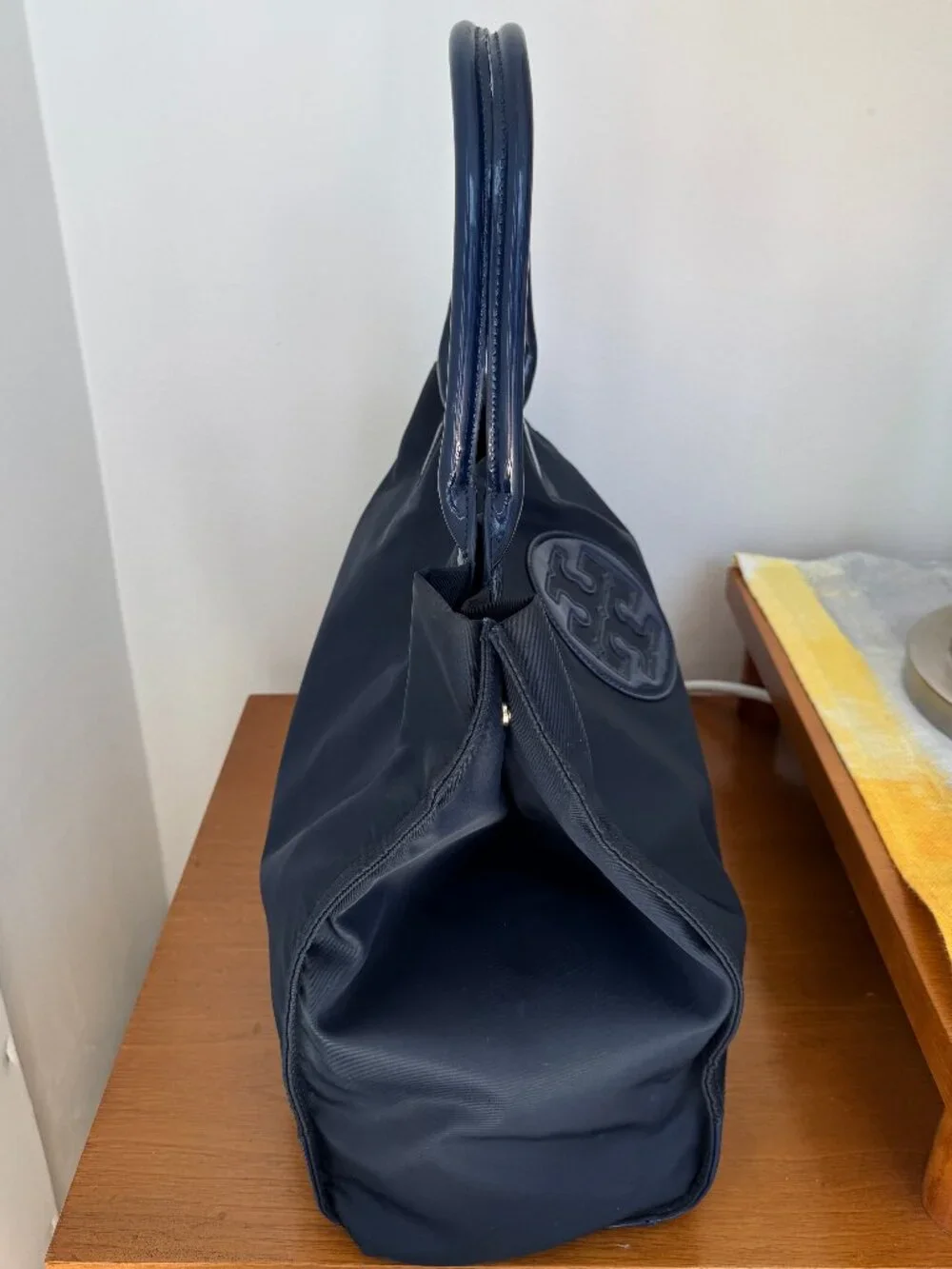 Tory Burch Ella Large Nylon Tote French Navy Work Travel Bag